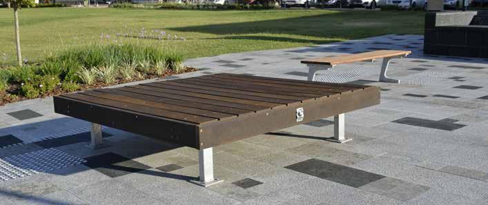 Tumut platform benches Landmark manufactured and supplied