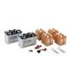 Accessories for batteries Distance holder set VI Order number 4.642-020.0 Batteries Battery set 70 Ah Maintenance-free battery set consisting of 2x 12-V batteries and connecting cables.