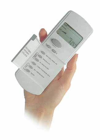 Ultimate wireless remote controller Wireless Radio Frequency remote Able to operate from room to room Temperature sensing in any room with an air outlet Easy to operate in either manual or