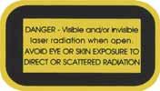 Laser Safety Table 1-2. Label Descriptions (Continued) ITEM LABEL DESCRIPTION 6 Danger Label: This label warns of laser radiation when the housing is opened.
