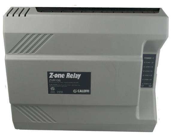 A10333 Z-one Relay Multi-Zone Valve Control Copyright 2014 Caleffi ZVR10X series Function The ZVR series is a multi-zone zone valve and boiler operating control for multiple zone hydronic heating or