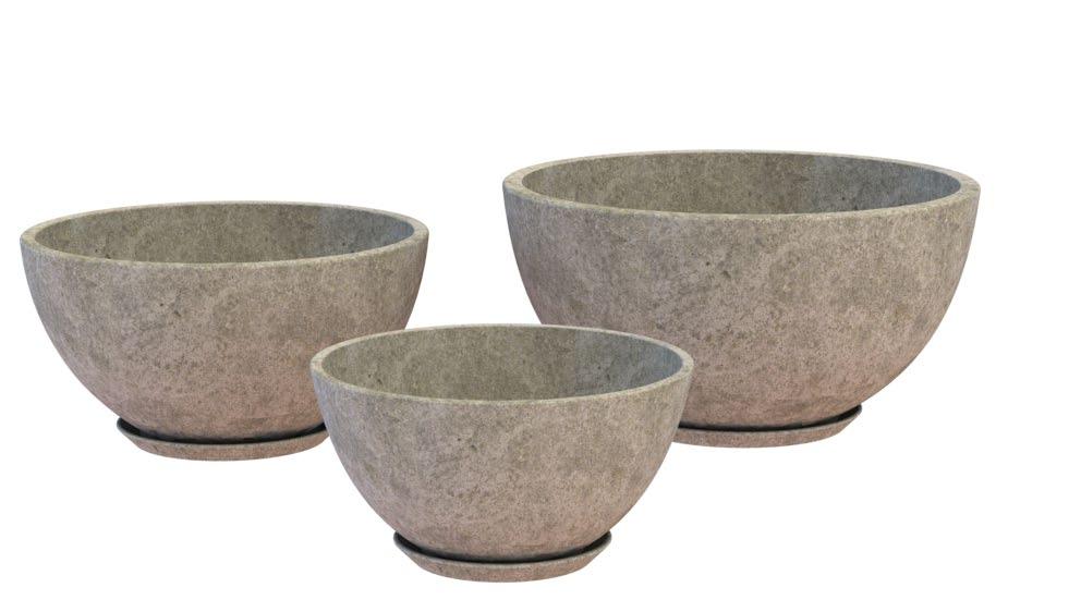 Deck & Patio Pots Developed to fit the size and feel of any deck or patio, this line of unique pots and saucers is available in five shapes with small, medium and large size options.