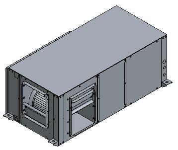 SIZE OVERALL CABINET CONNECTIONS ELECTRIC KNOCKOUT DISCHARGE DUCT FLANGE DUCT FLANGE MOUNTING LOOP BRACKET CENTER W L H