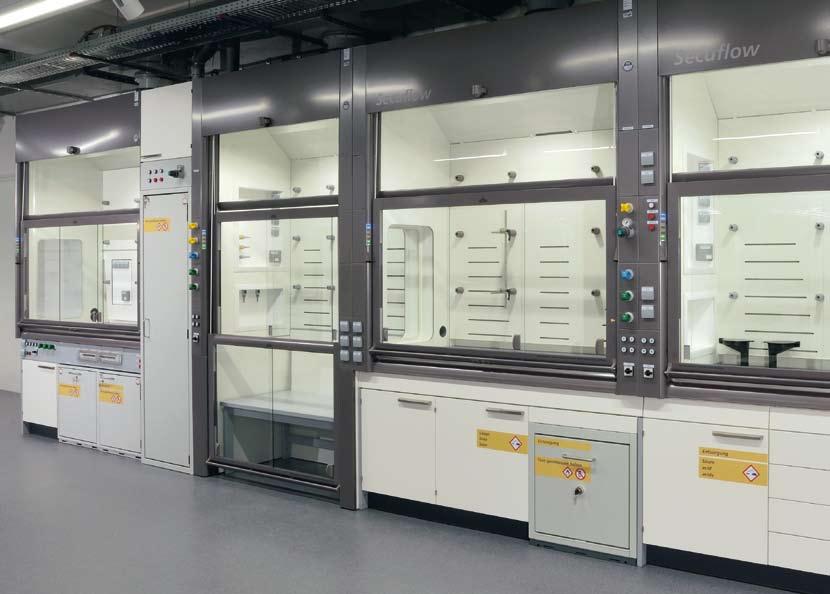 3 Abzüge Fume cupboards und and Fume Absaugungen extraction cupboards and systems extraction systems All laboratory work during which gases, fumes, particles or liquids are handled in dangerous