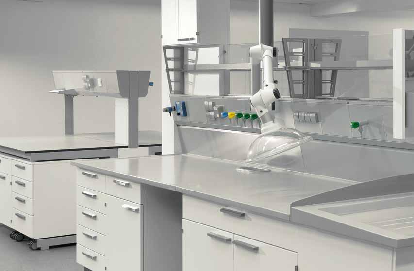 3 Laboratory benches and sinks In our new SCALA laboratory furniture system, laboratory benches have primary importance.