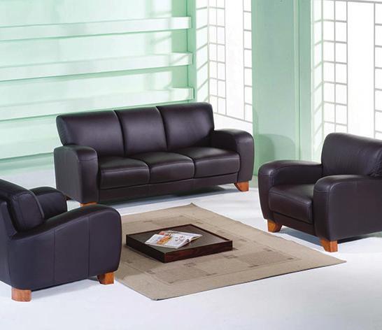 x H76cm) 180 3+2 340 24 Jupiter Sofa Suite Trendy modern genuine leather suite with wooden legs.