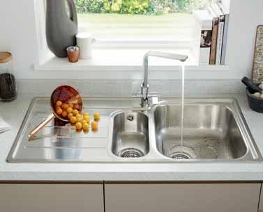 600 Compatible with waste disposal unit Main bowl One tap hole Lamona Belmont 1.