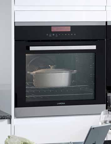 Single electric ovens Lamona touch control single pyrolytic oven Stainless Steel & Black LM3702-3 pyrolytic cleaning settings - Cooling fan - LED programmable clock/timer - Interior light - Quadruple