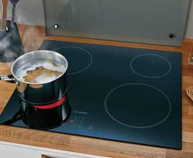 Bosch touch control ceramic hob Black ceramic HP1674-4 Hi-lite cooking zones - Frameless hob - W592mm x D522mm - 2 year guarantee subject to registration with
