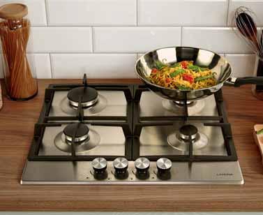 Bosch 3 utomatic ignition Flame failure device Gas hobs Lamona professional gas hob Stainless Steel LM1110-4 burners: 1