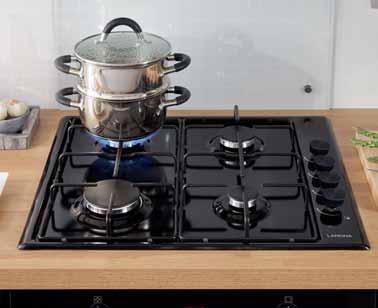 Stainless Steel HG1000-4 burners: 2 semi-rapid, 1 rapid & 1 simmer - Cast iron pan supports - LPG convertible, jets