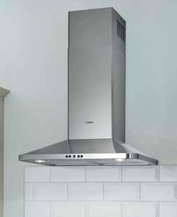 Chimney extractors EG standard chimney extractor Stainless Steel 60cm HG2400 - Push button control - 2 x 20W lights - Washable grease filters - H705mm - H1140mm x W598mm x