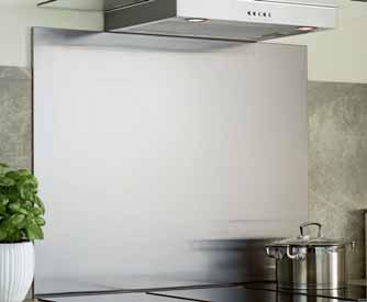 Splashbacks Our selection of glass and stainless steel splashbacks are available