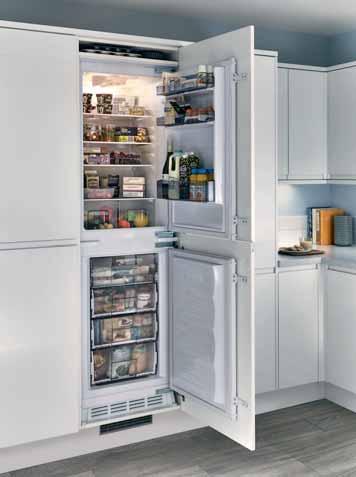 integrated 50/50 frost free fridge freezer White HJ6856 - H1770mm x W540mm x D535mm - 2 year guarantee Fridge features - Fridge automatic defrost - 3 Glass shelves - 2 Salad crispers Freezer features