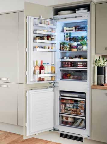 Integrated 70/30 tower refrigeration Neff integrated 70/30 low frost fridge freezer White HNF6300 - coustic open door warning system - H556mm x W1772mm x D545mm - 2 year guarantee subject to
