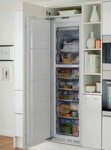 Lamona integrated full-height larder freezer White HJ6750-8 Compartments - H1772mm x W545mm x D545mm - 2 year guarantee Fridge 196 15 hrs Net usable Frost free Fast freeze Ice
