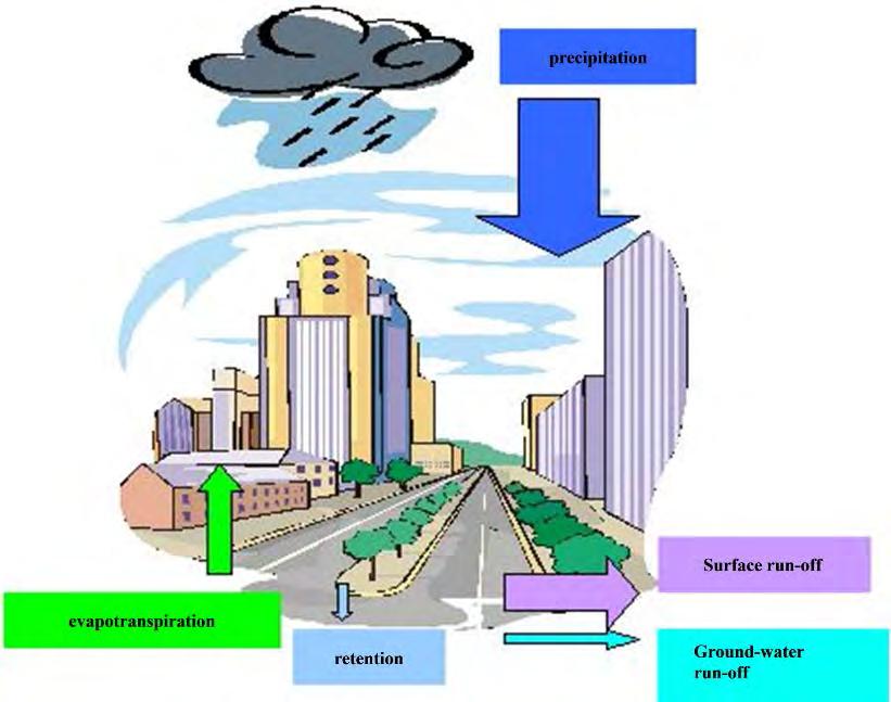 Urbanisation leads to a growth is impermeable surfaces due to the development of infrastructure, roads and pavements.