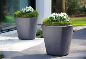 outdoor HAND FINISHED PATIO PLANTERS - Contemporary Design and function combined to minimise watering time.
