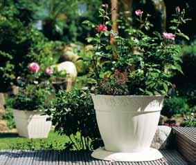 outdoor Patio planters - Traditional floral planters Bell Pot Round round Floral Planters sandstone terracotta Green terracotta black Floral decorative planters, available in sizes