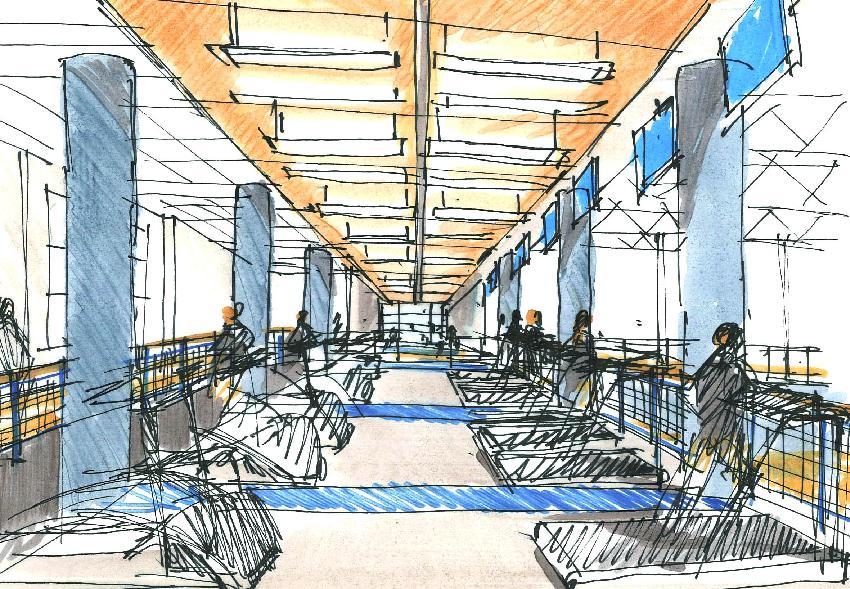 Figure 3: Sketch of the fitness room.
