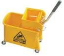 Buckets/Dustpans/Carts 21qt Mop Bucket with Sidepress Wringer Accommodates up to a 20oz mop head Ideal for small