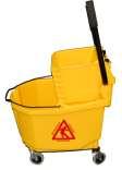 065681 721583 1 35qt Mop Bucket with Sidepress Wringer Accommodates a 12oz to 32oz mop head Durable plastic construction