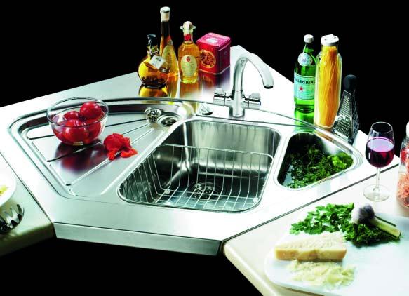BLANCOMODUS M-60 Silgranit 405 Overmount feature module of generous proportions. Large capacity bowl with recessed drainer for soaking dishes.