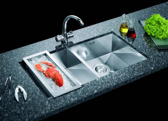 BLANCOWAVE 755 UNDERMOUNT 18/10 408 King size undermount bowls for a stunning combination with granite.