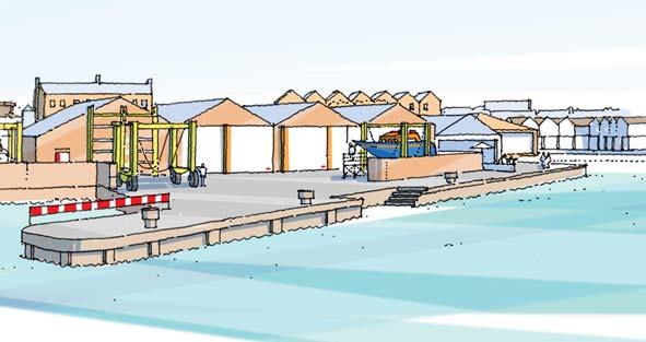 Scenario 01 Waterfront Employment Hub A focus for marine industries This scenario demonstrates how new waterfront development could be delivered which has an employment focus, incorporating up to