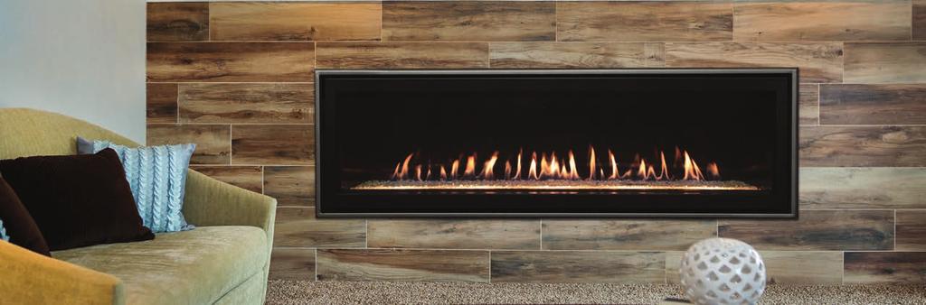 Direct-Vent Fireplace with Black