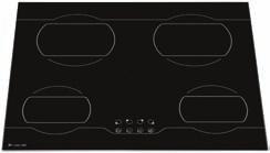 PVF 6E ht 45 4 zone electric ceramic hob Touch control operation with acoustic signal 4 Hi-speed zones with Booster function Maximum power 6000 W Built-in plan