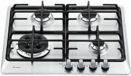 flames can be regulated independently with a single knob Cast iron pan supports with