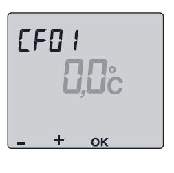 If there is a difference between the temperature noted (thermometer) and the temperature measured and displayed by the unit, the menu acts