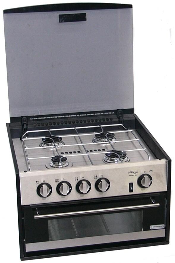 Duplex - Piezo) Non-reflective oven door allows viewing while cooking Thermostatically controlled oven burner Flush mounting glass lid on Minigrill and Triplex Rapid