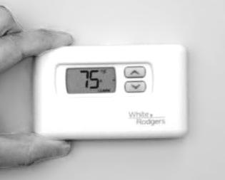 The thermostat display will show SIGNAL and the strength of the signal, 3 bars high signal strength, 2 bars medium signal strength, and 1 bar low signal strength.