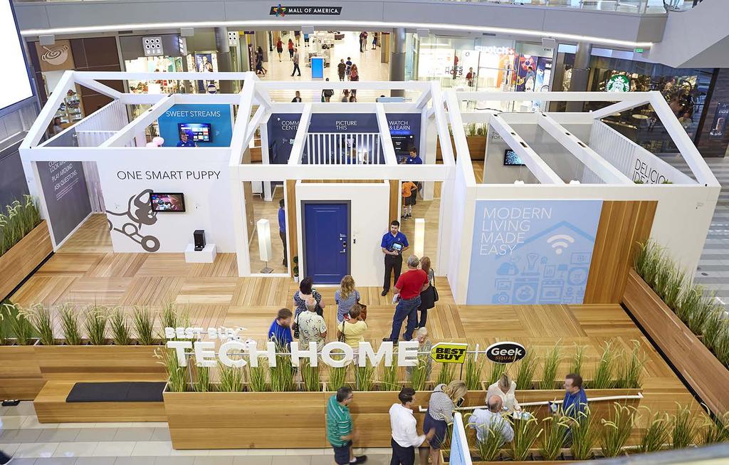 BEST BUY CONNECTED HOME AT MALL OF AMERICA DESIGN PROJECT: TECH HOME Best Buy was looking to create a real home experience that would allow their customers to see smart products inuse and