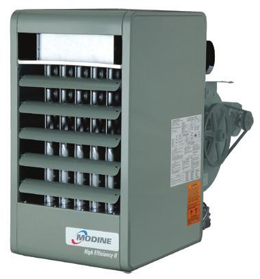 In fact, the Effinity 93 is the only high efficiency gas-fired unit heater in North America with this option available.