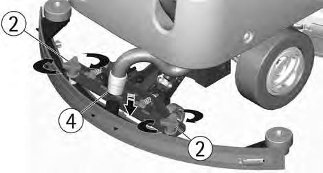 The bending is not uniform Adjust the squeegee inclination rotating counterclockwise the wing nut (7) to increase the bending in the central part, or clockwise to increase the bending on the