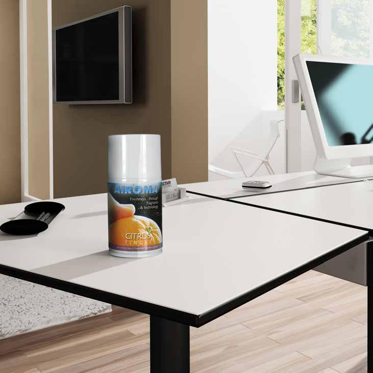 FRAGRANCE AEROSOLS AIROMA Fragrance Aerosols Airoma fragrances are modern with style and impact options available to match all preferences.
