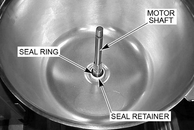 Before installing bowl seal and attachments, be sure the power cord is Bowl Seal: Insert the two black seal rings in the grooves of the white seal retainer so the thin black edge is out (Fig 2).