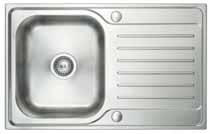 5 bowl sink & waste (reversible) 100mm 500mm 200/143mm