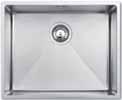 EDEN SR-1507 brushed stainless steel 1½ bowl undermount sink & waste 580mm 430mm
