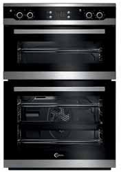 cooking FLV72FX 72cm double built-under oven with programmable timer 86 litre electric fan oven - 48 litre fan main oven - static top oven & grill - full width