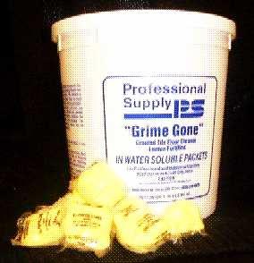 Order # PSPC12 Grime Gone #12 (Grouted Tile Floor Cleaner) Cleaning surfaces ranging from quarry tiles, terrazzo, marble, concrete, most ceramics, stainless steel, chrome, porcelain and painted
