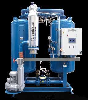 the heated blower air stream. The cooling of the desiccant is conducted with partial flow of the already dried compressed air.
