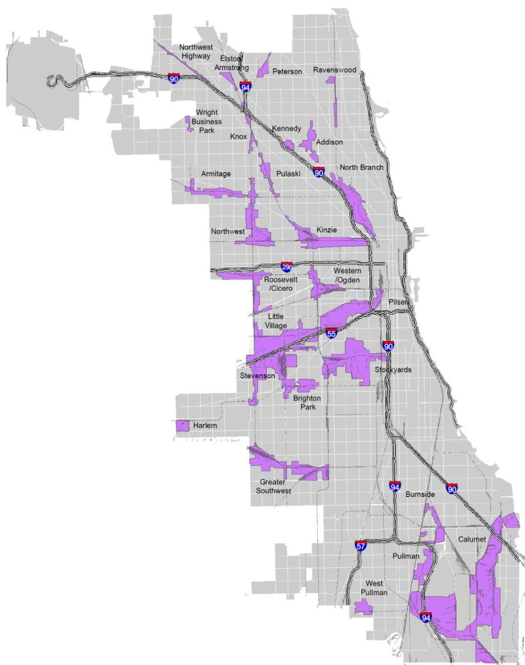 Industrial Corridor Modernization Initiative In 2016, DPD began evaluating Chicago s 26 Industrial Corridors in order to: Better understand the industrial marketplace Evaluate the need for updates to