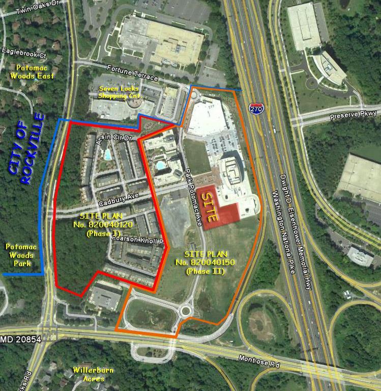 SITE DESCRIPTION Vicinity The property is approximately 22 acres in size and is located directly west of I-270, in the northeast quadrant of the Montrose Road and Seven Locks Road intersection (