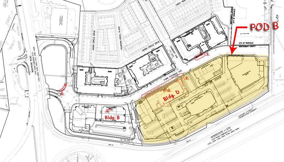PROJECT DESCRIPTION Image 3: Site Plan Description of Amendment The Applicant requests the following modifications to the Site Plan: 1- Modify the gross floor area for Building D (increase by 13,000