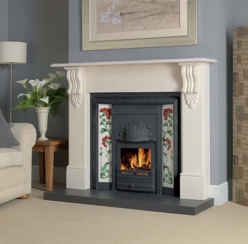 Solid Fuel Integra Oxford The Oxford SF integrates a traditional tiled cast-iron insert with the highly efficient glass fronted Solid Fuel Inset (shown previous page).