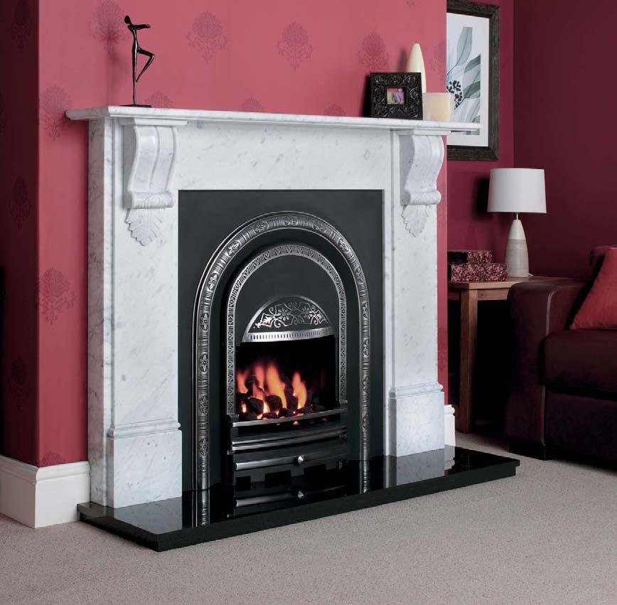 Ashbourne Integra Polished The Ashbourne Integra is a traditional decorative arched insert with the intricate detail shown in a highlight